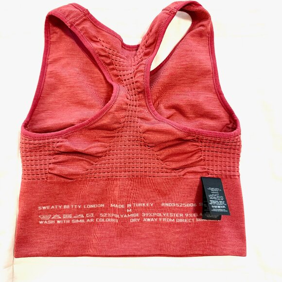 Sweaty Betty Stamina Longline Sports Bra Renaissance Red Size Medium - Picture 5 of 6